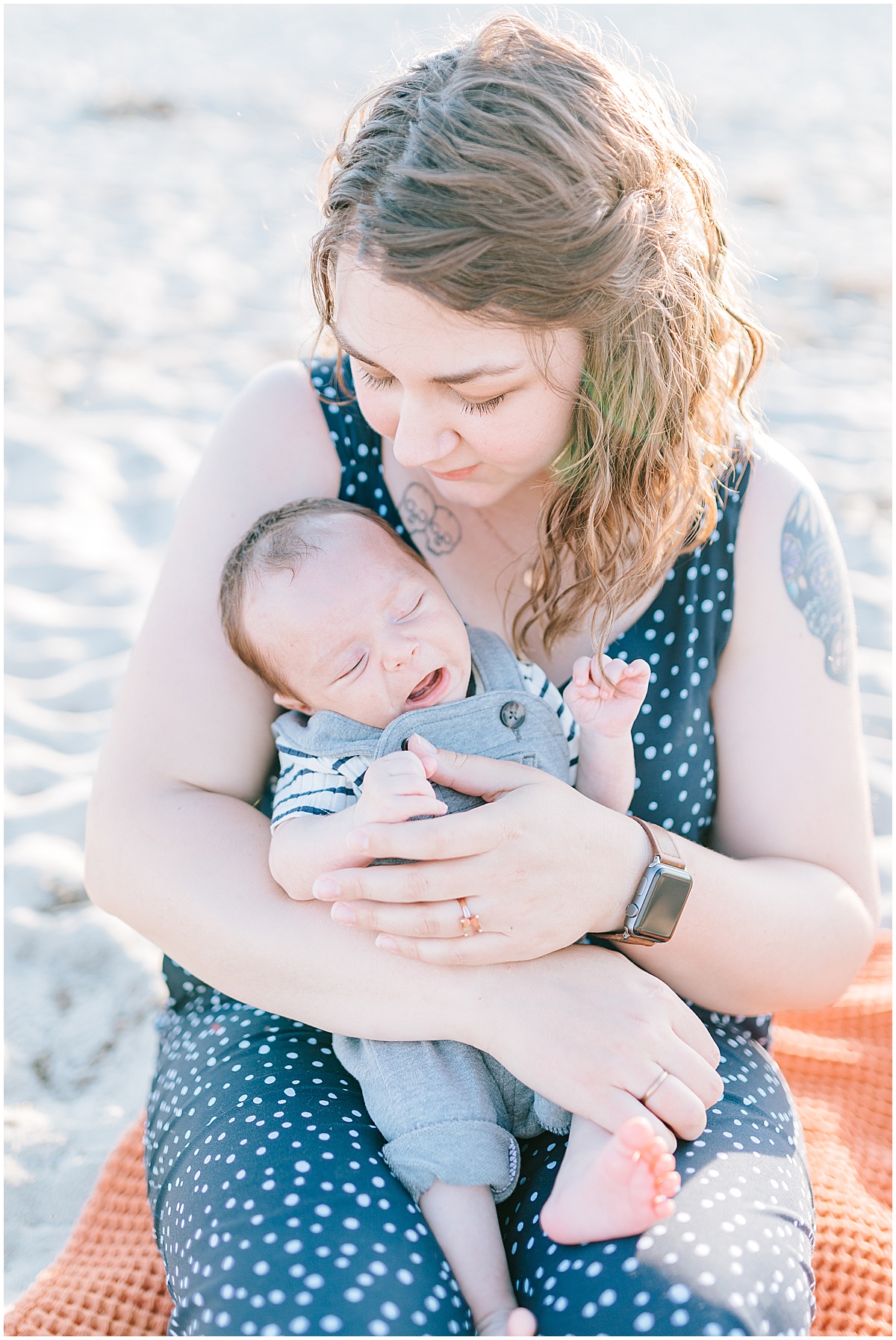 Newborn Family Portraits at Bowers Beach Delaware