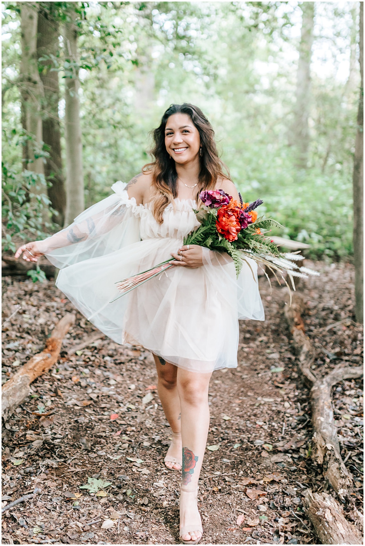outdoor dreamy ethereal portraits in the woods in smyrna Delaware with Kass
