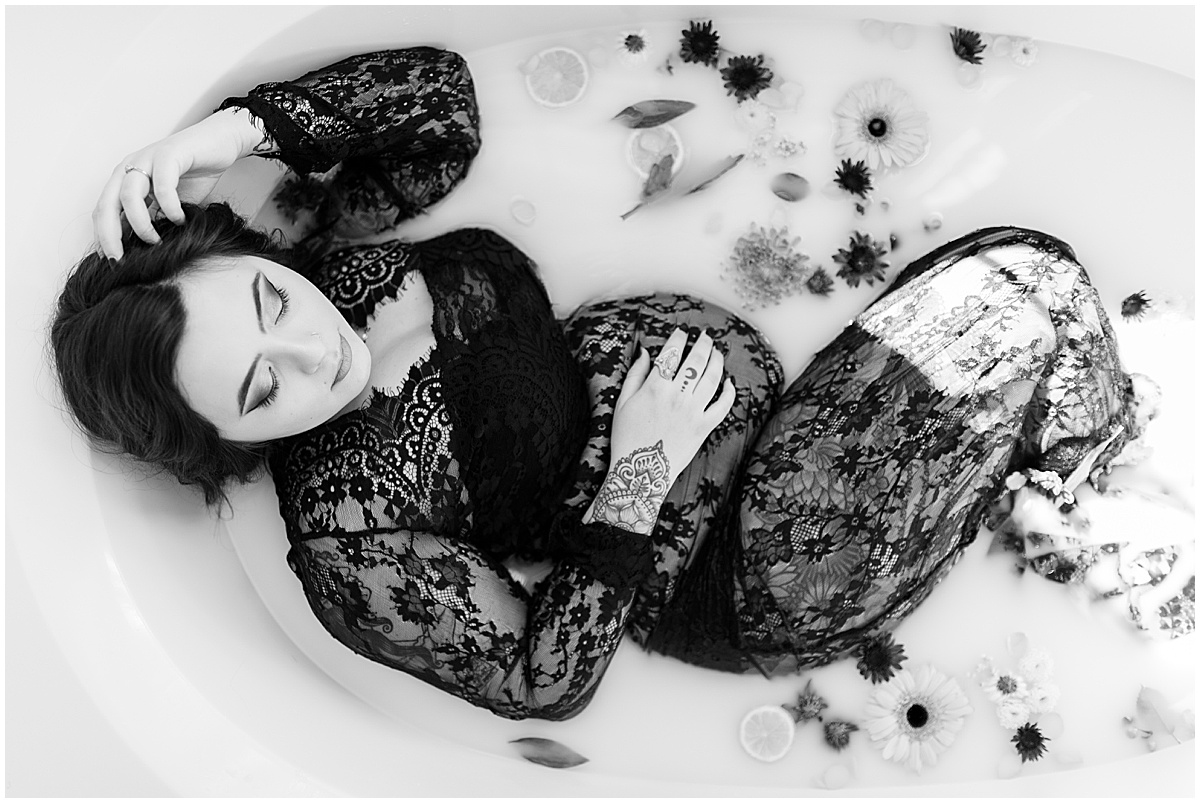 maternity milk bath photoshoot