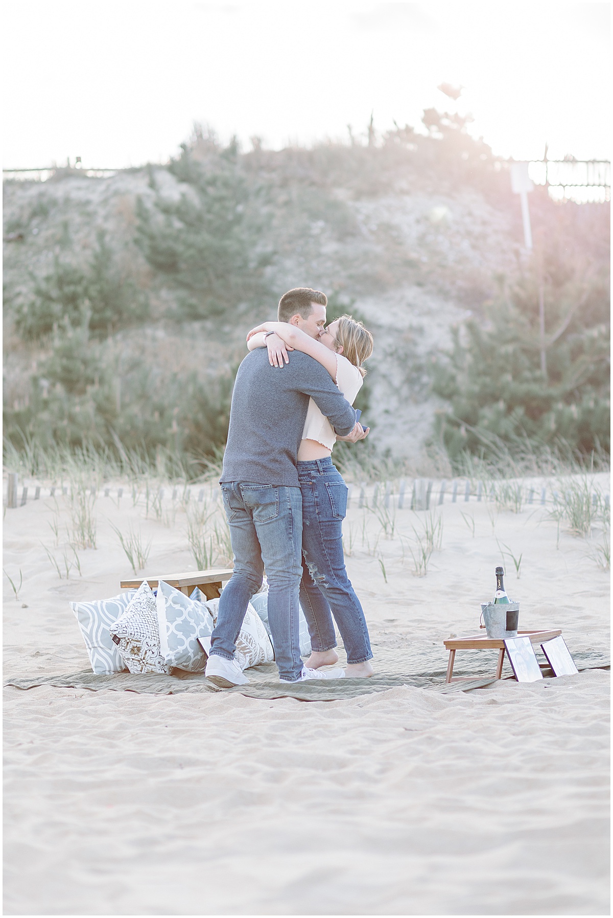 surprise beach proposal