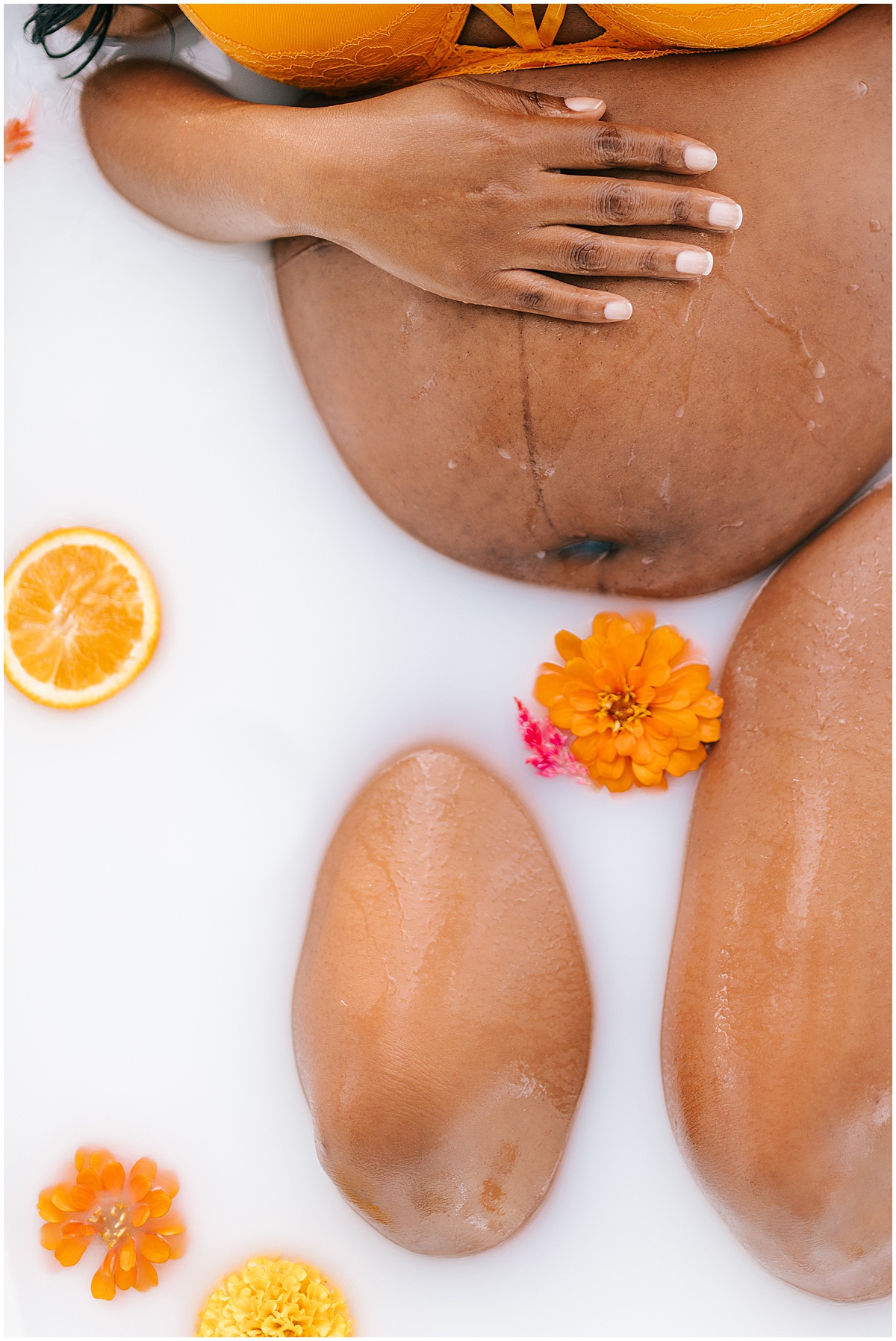 Milk Bath Maternity Photoshoot | Keaira Outdoor Portraits