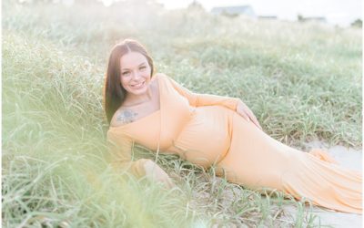 Seaside Maternity Portraits in Slaughter Beach Delaware