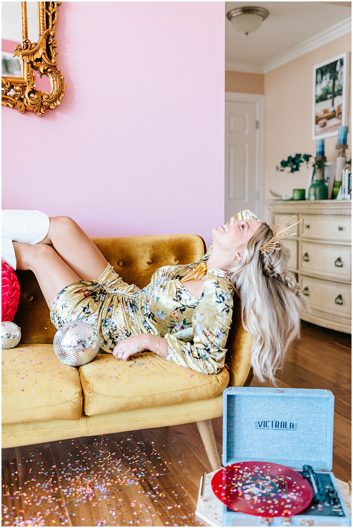 long sleeve velvet mini dress and white cowgirl boots for photoshoot