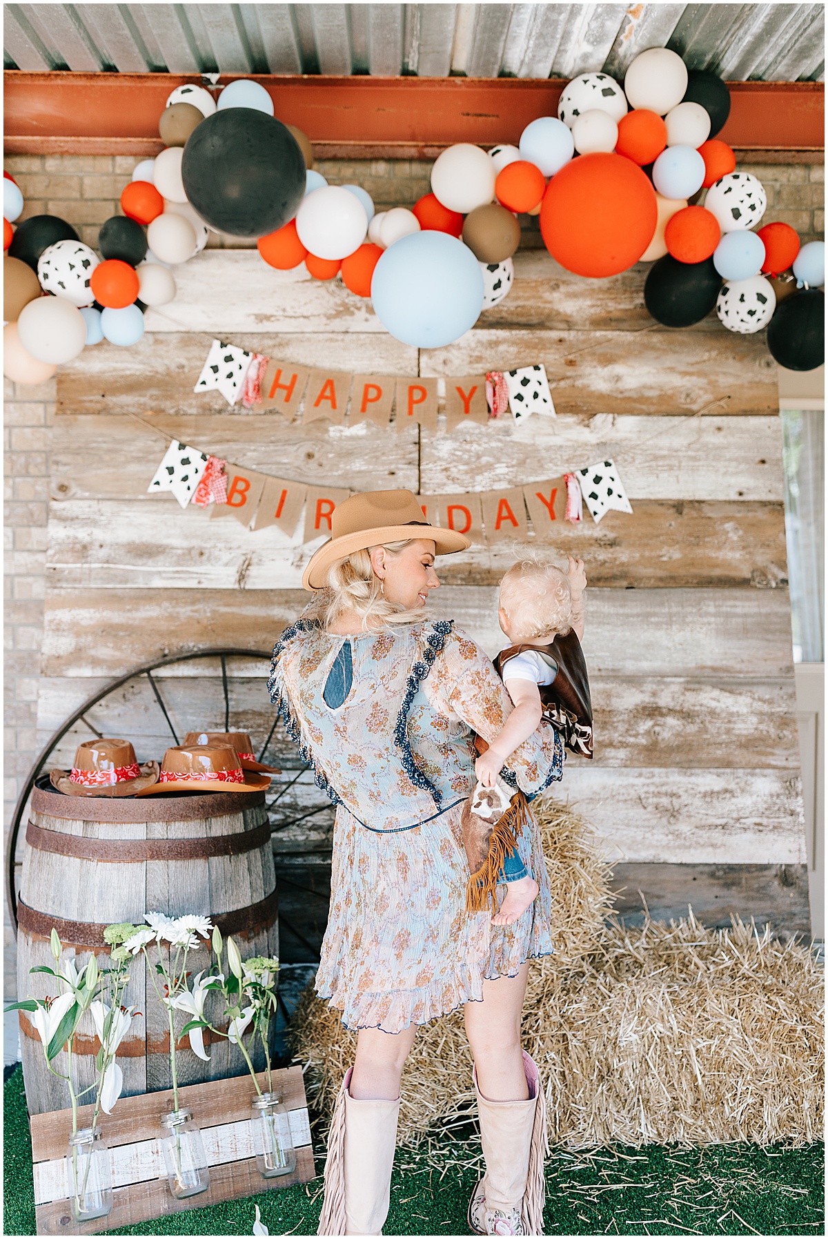 1st Rodeo Birthday Portraits for Arrow's birthday party in ubly Michigan