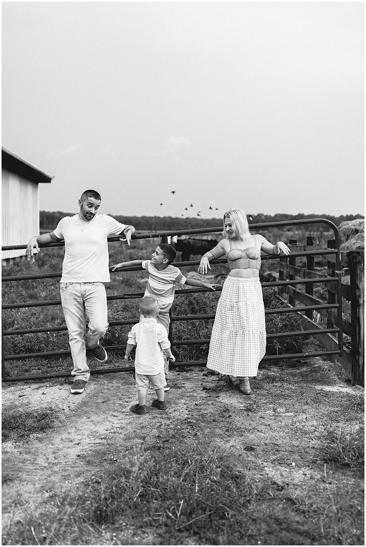 family farm portraits in Harrington Delaware of Renada and Robbie at their family's farm property