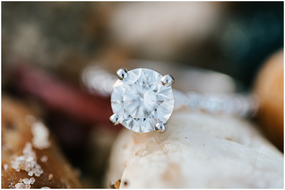 intimate beach engagement portraits