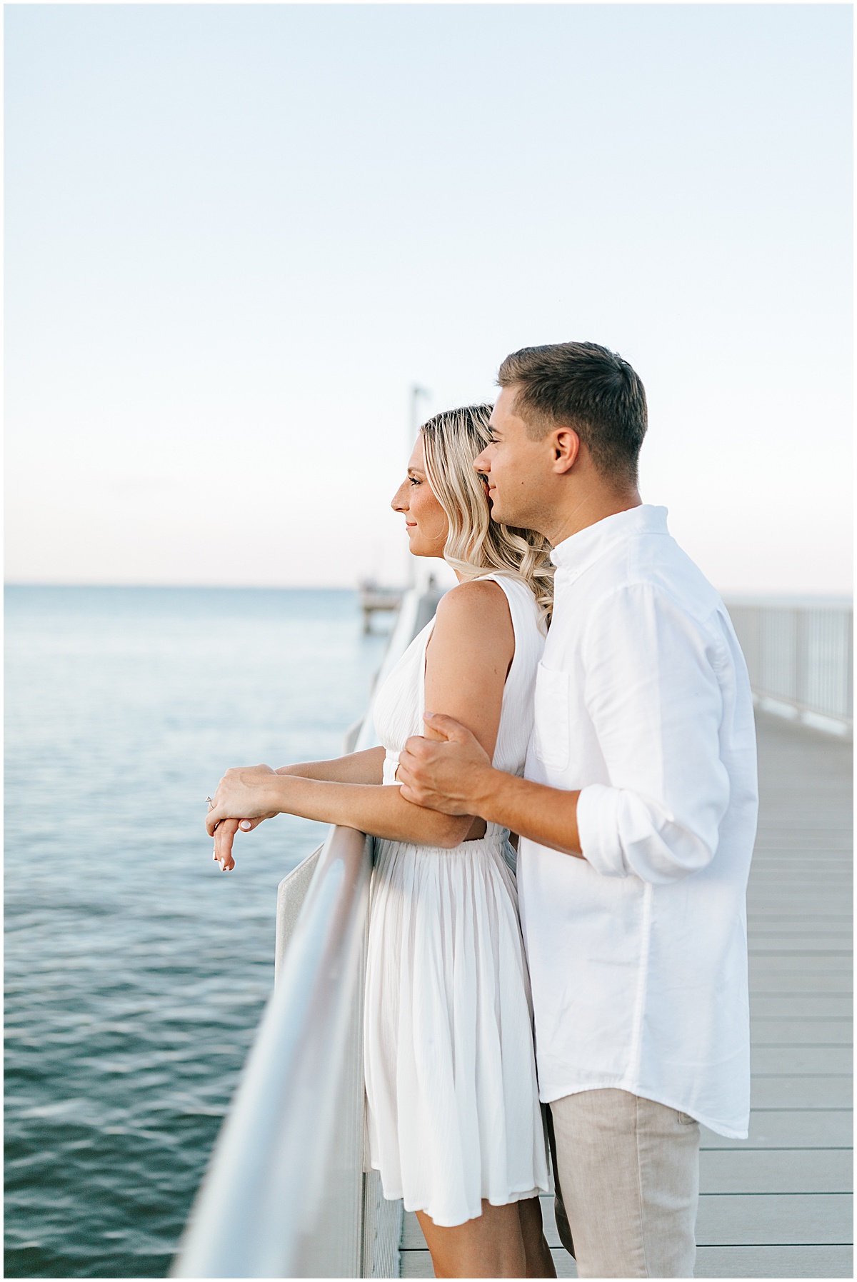 intimate beach engagement portraits