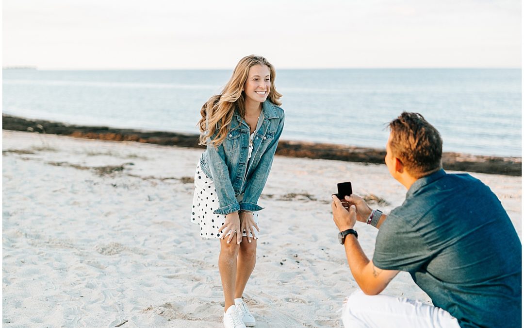Bowers Beach Proposal Portraits of A + R
