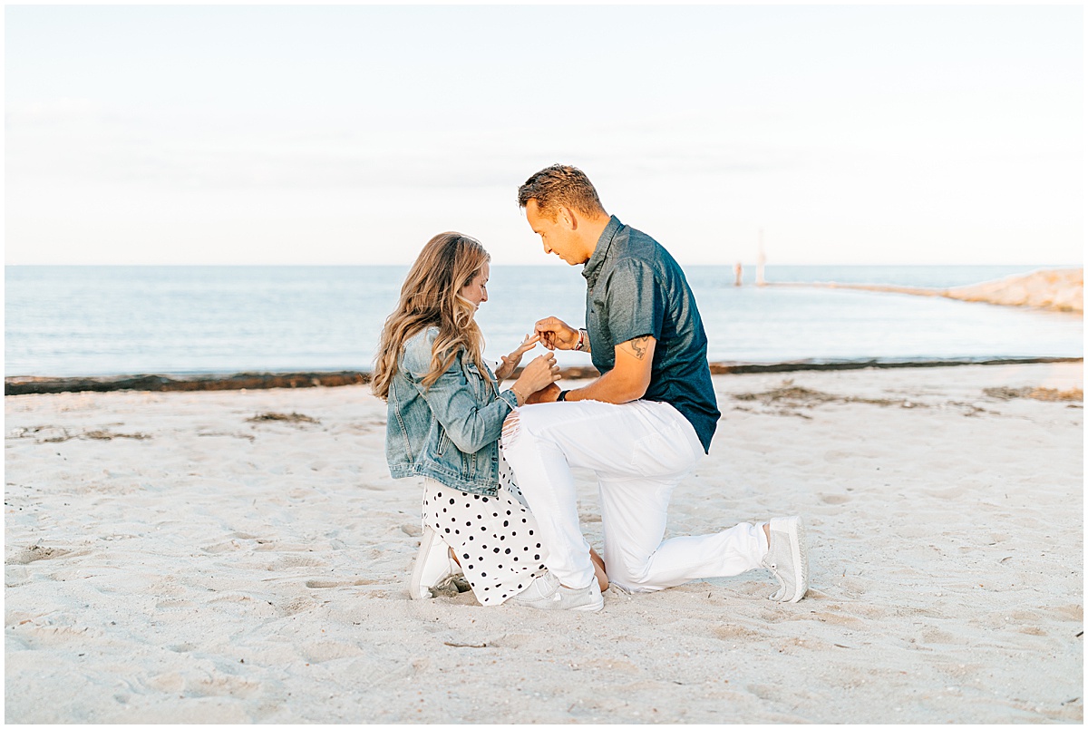 bowers beach proposal portraits for Alex and Rachels surprise beach proposal